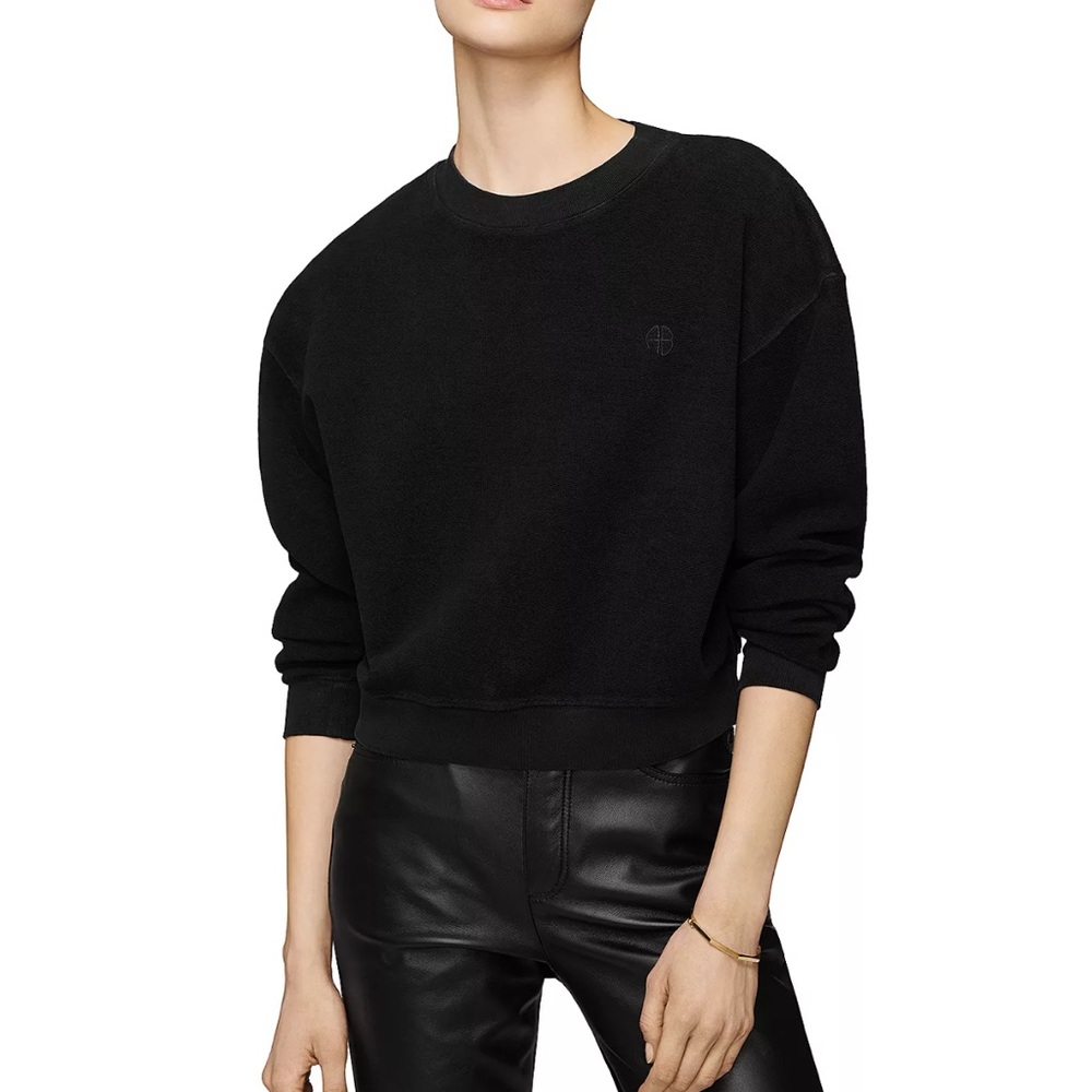 Anine Bing Reed Sweatshirt in Black size Medium